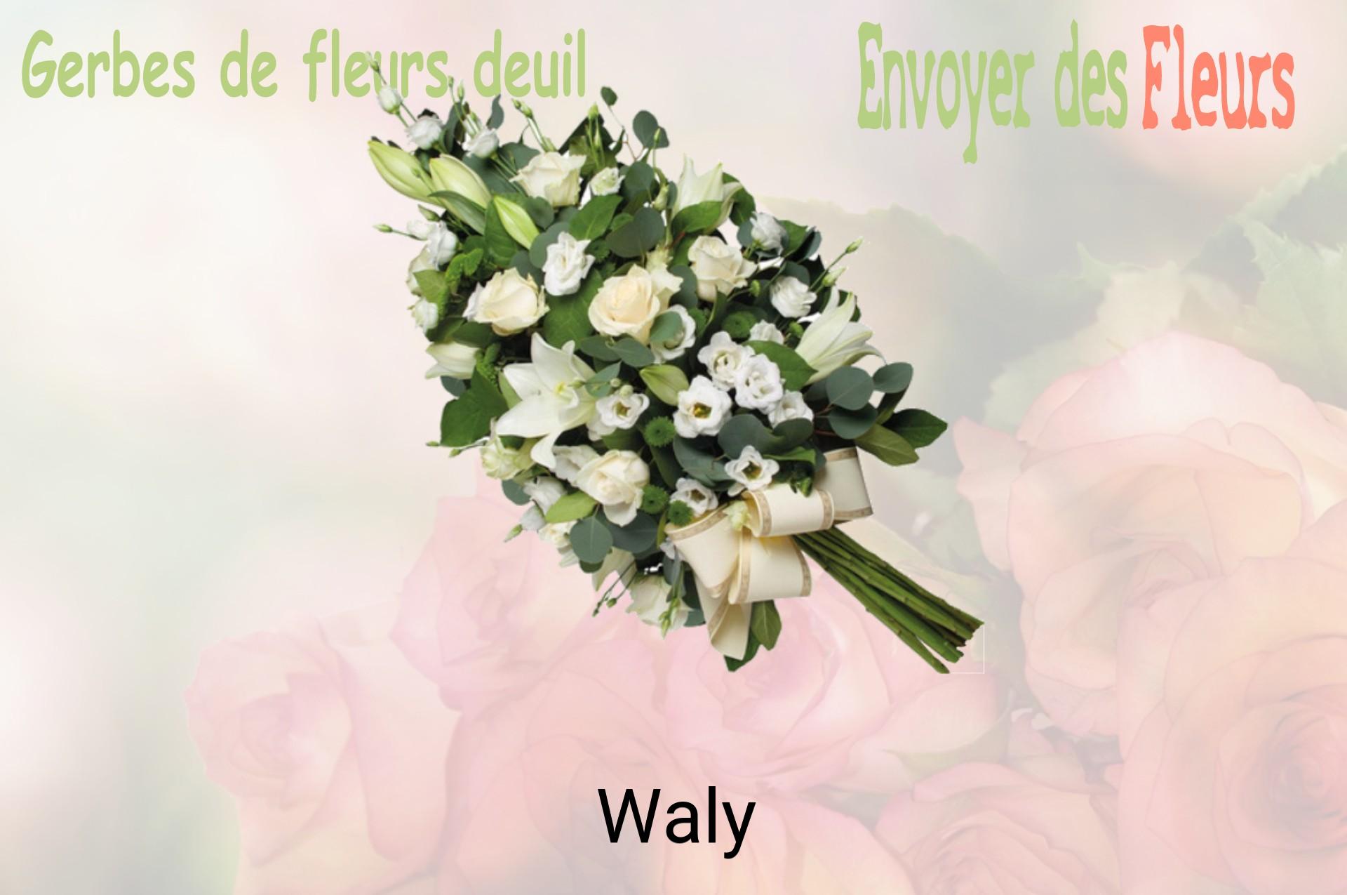 Gerbe de fleurs de deuil livrée à Waly